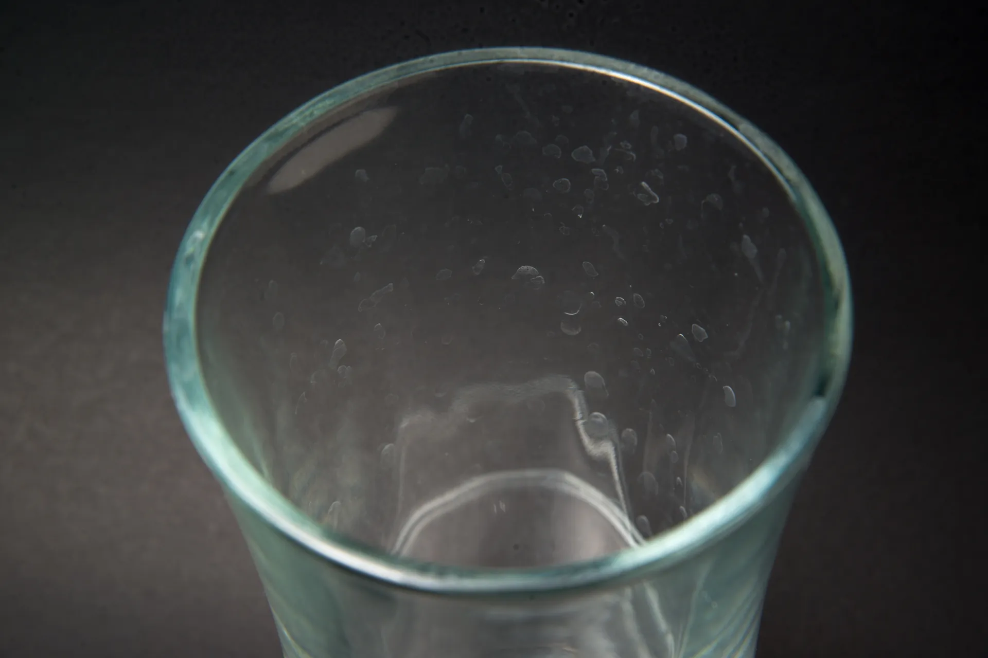Cloudy glass of unclear water