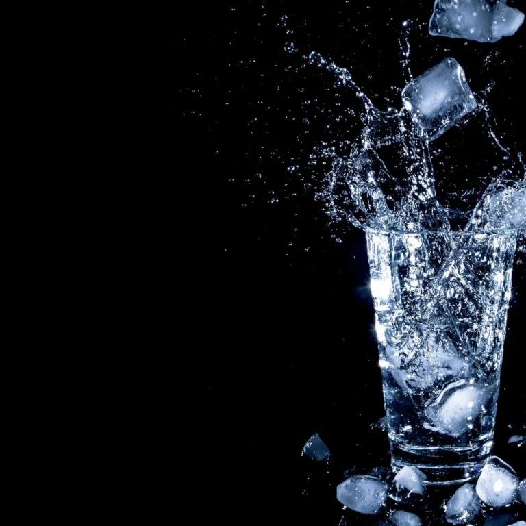 Drinking water black background