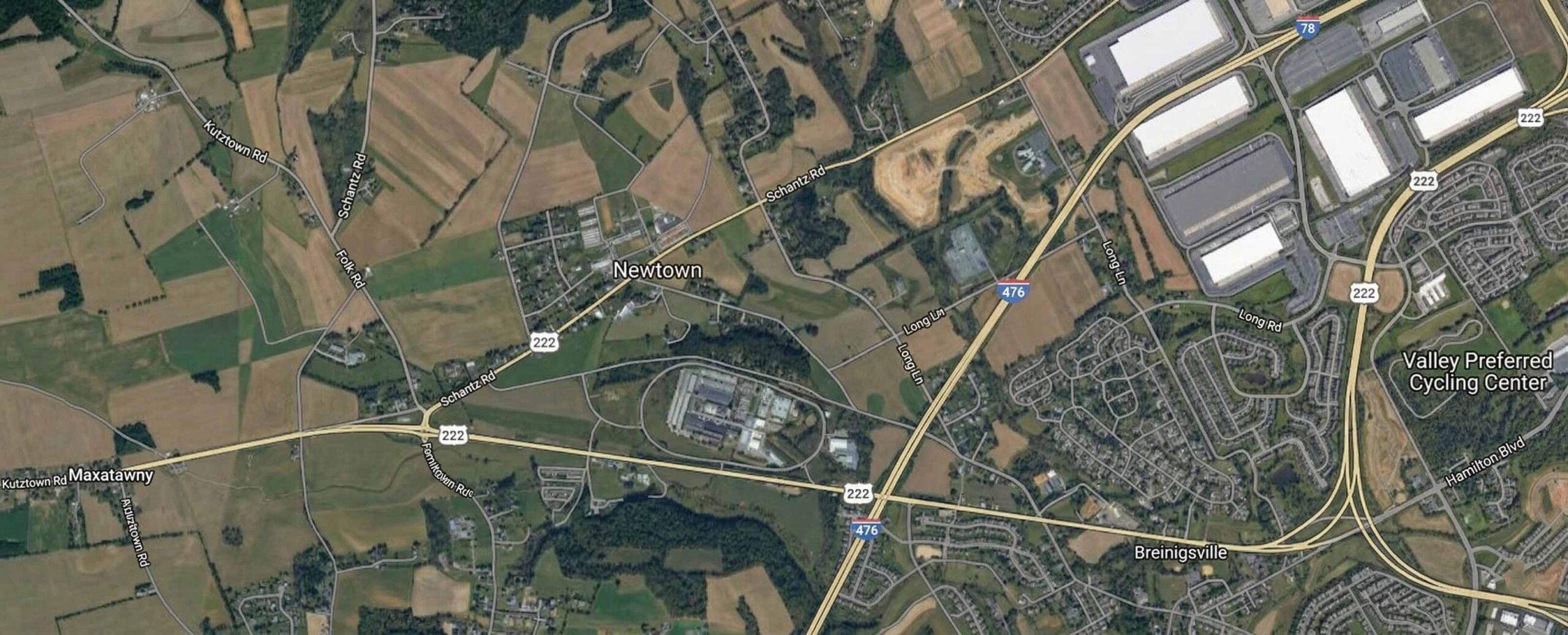 Map of Newtown Pennsylvania